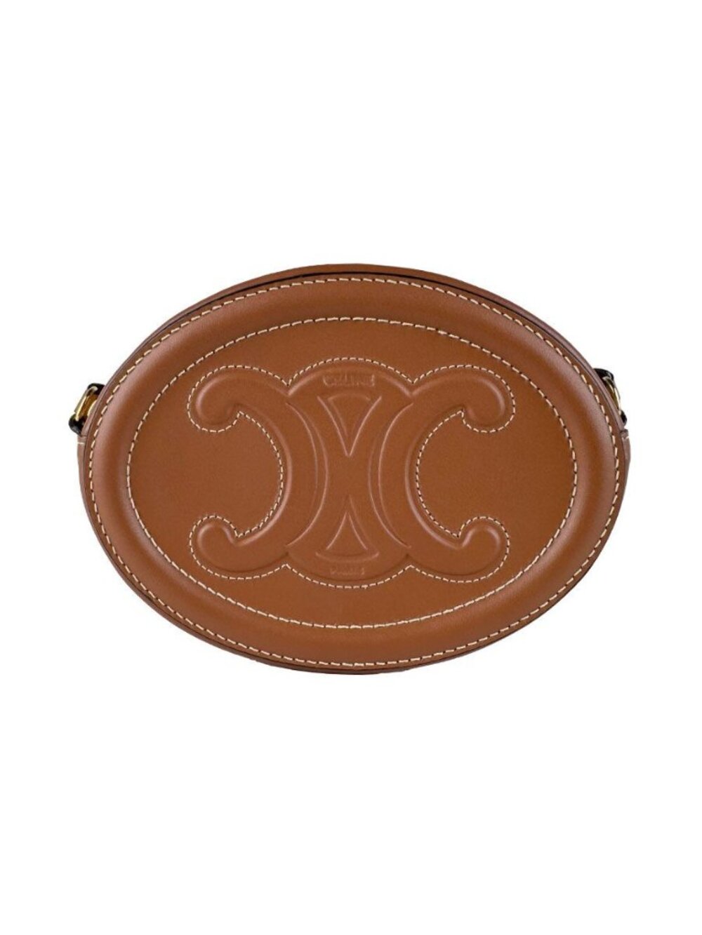 Celine Shoulder Bag Oval Purse Cuir Triomphe - Picture 1 of 12